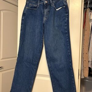Old Navy Women's Straight Leg Jeans in Deep Blue